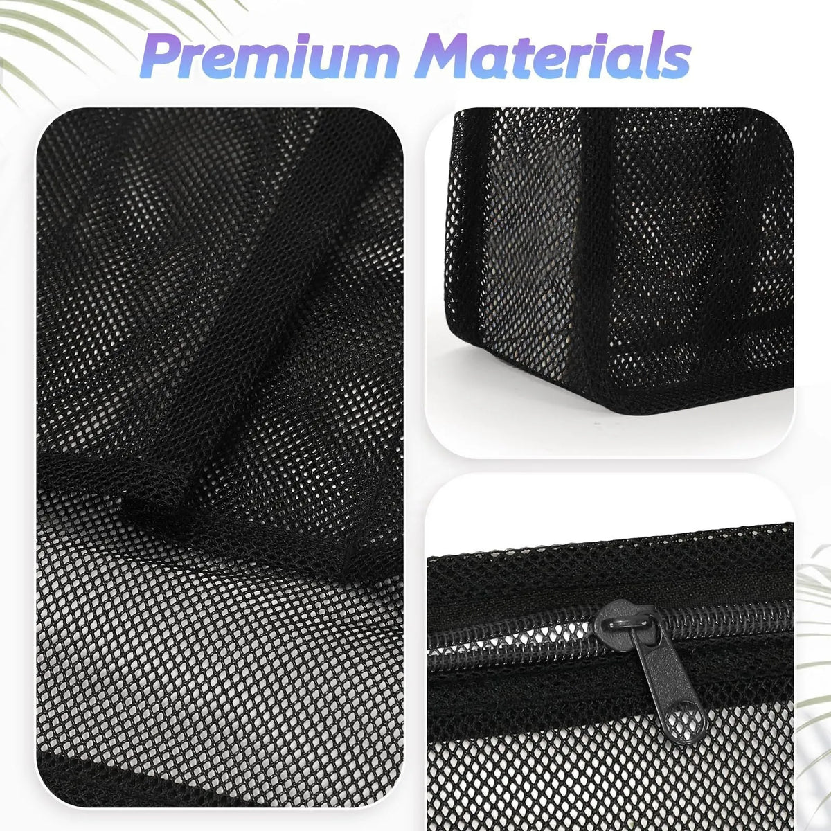 Large black swimming gym bag with wet-dry separation compartments and mesh pocket