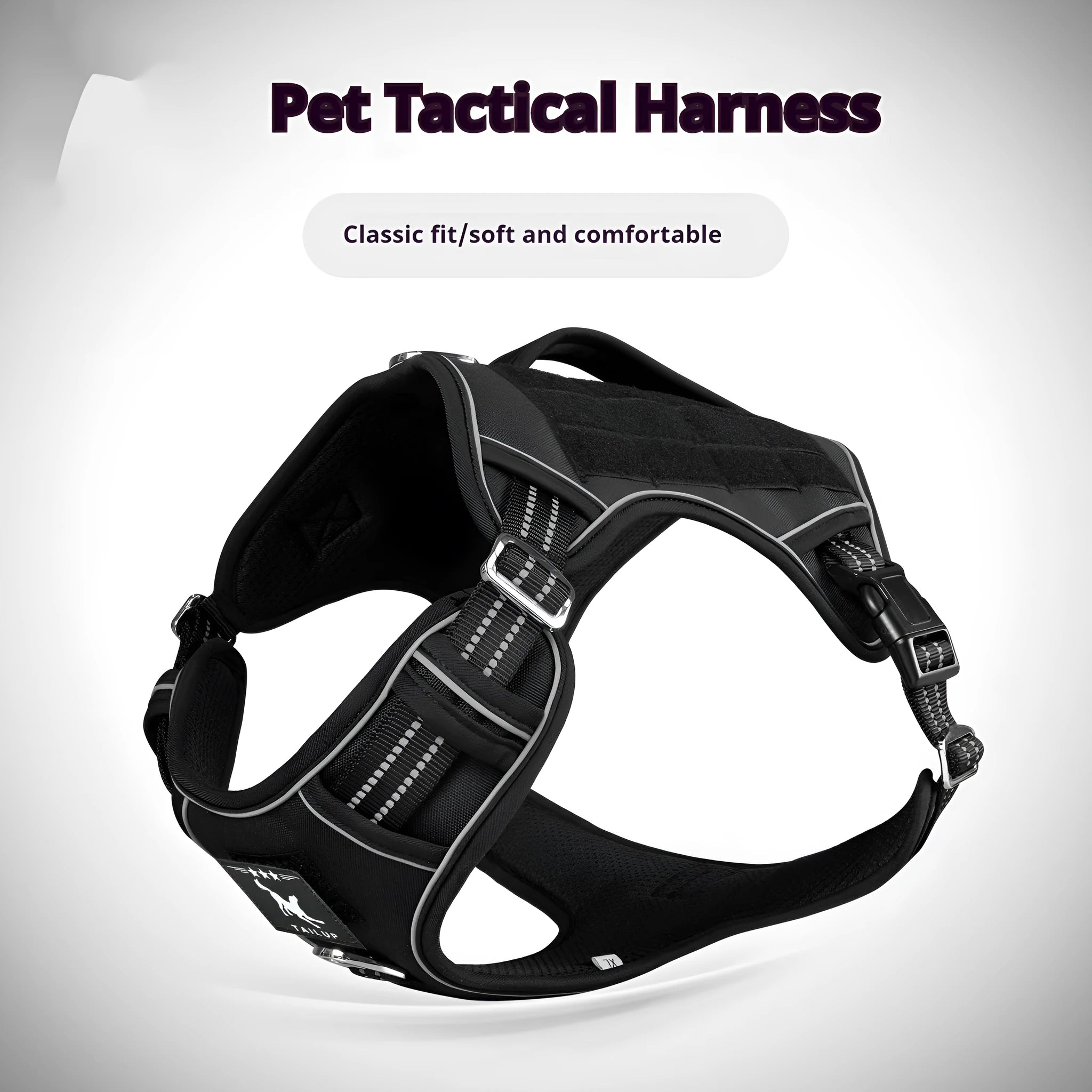 Tactical dog chest strap harness in Oxford cloth for working dogs
