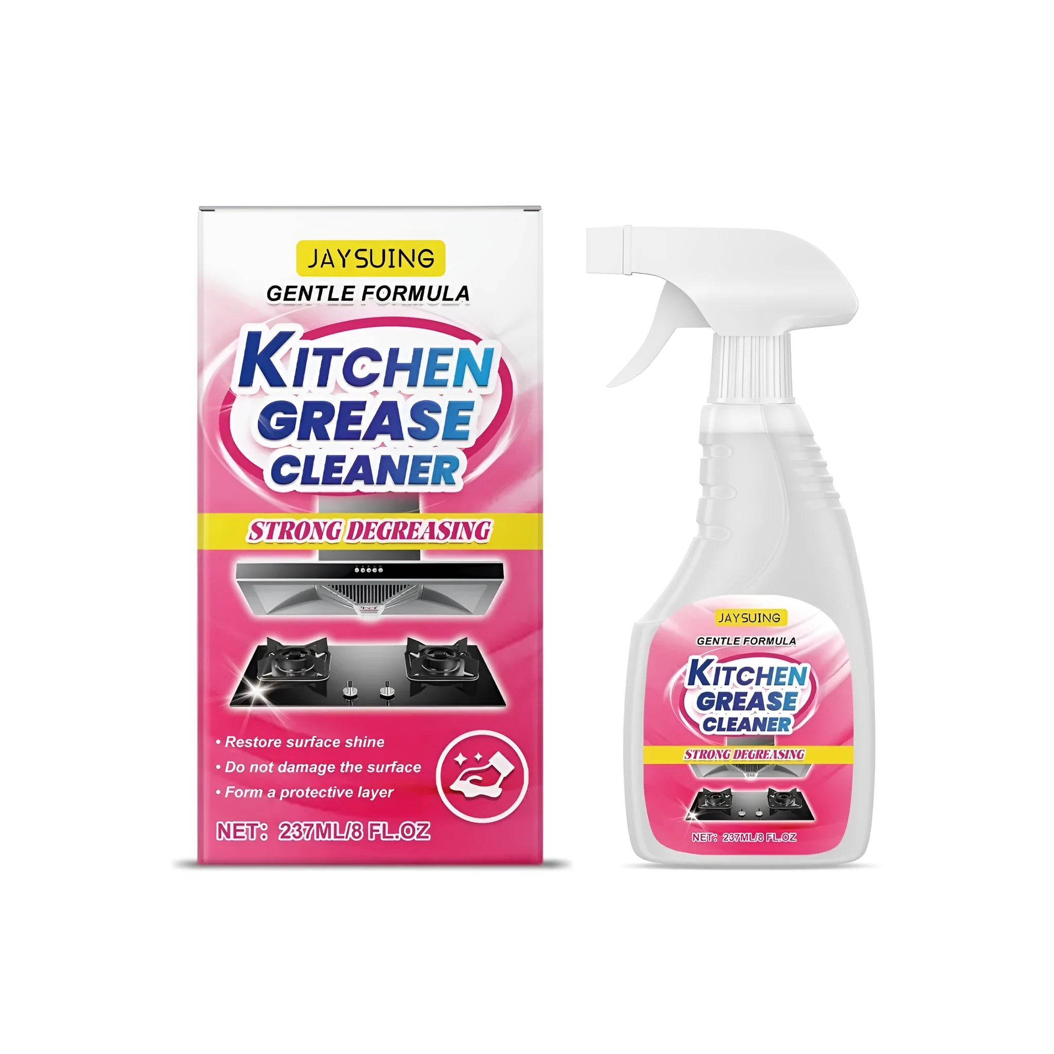 237ml bottle of kitchen grease cleaner spray with trigger nozzle.