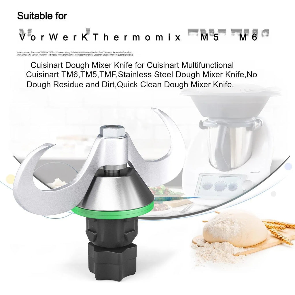 Ceramic dough knife for Thermomix TM6 and TM5 cooking machines