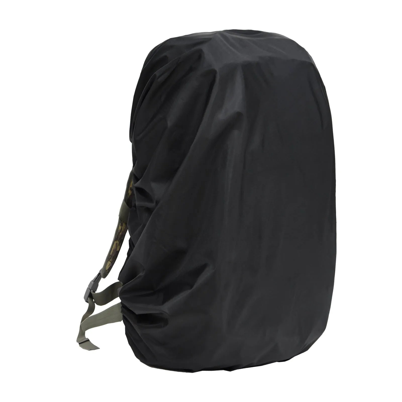 Army green PU material backpack rain cover for outdoor mountaineering and hiking.