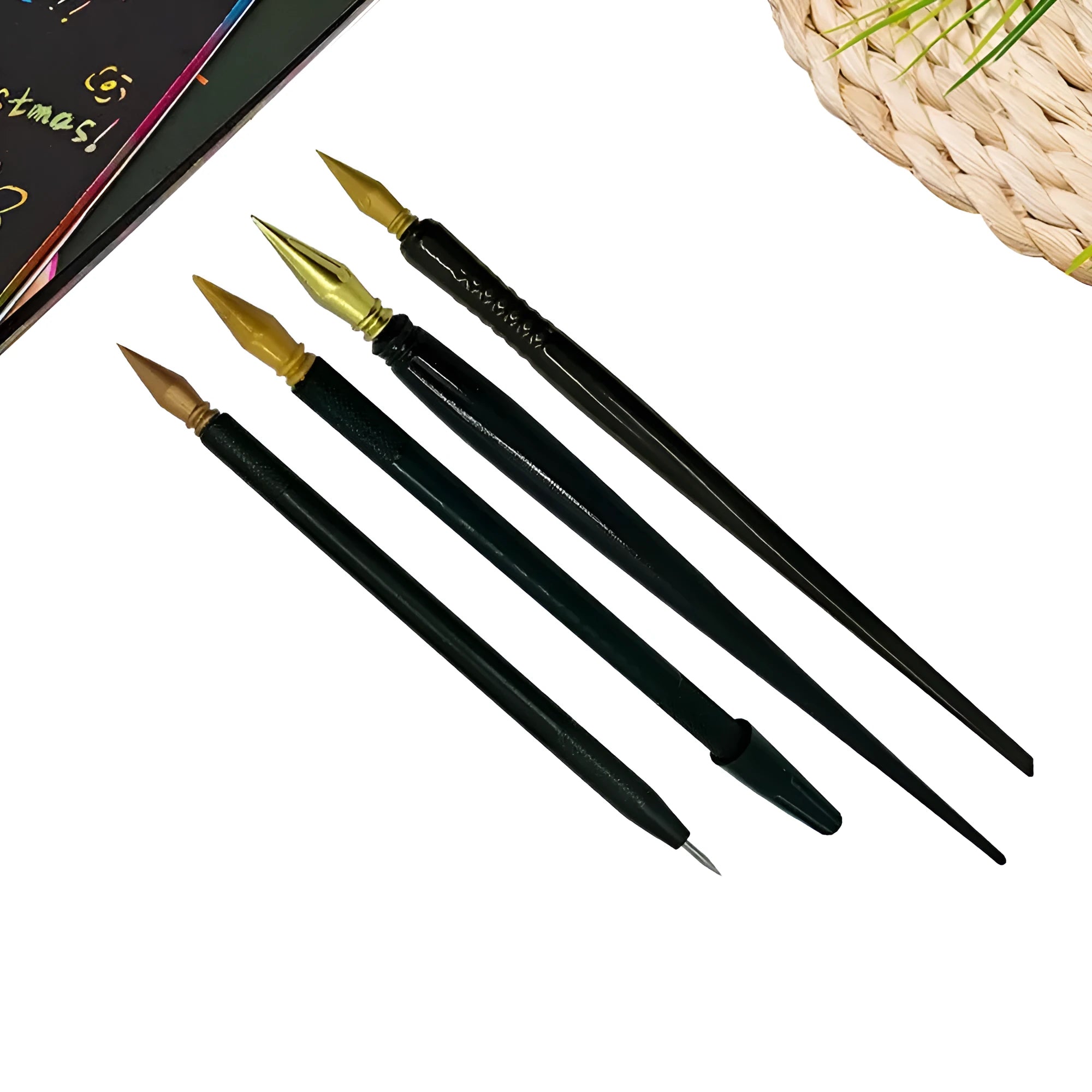 Polystyrene PS plastic scratch pen tool for children's scratch art projects