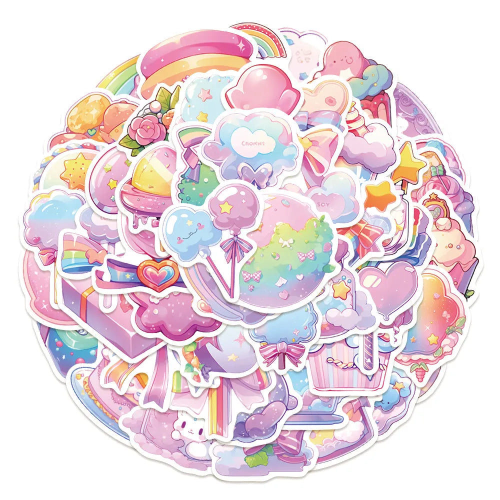 Fresh candy small object decorative waterproof stickers in 4-7cm sizes for hand account decoration