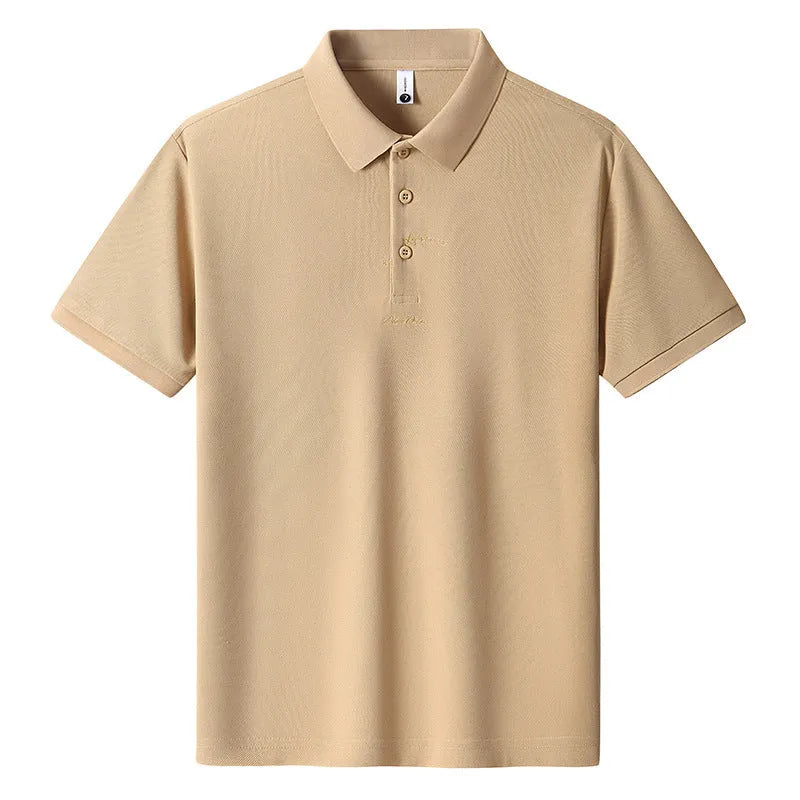 Men's casual cotton t-shirt in loose fit with short sleeves and letter pattern
