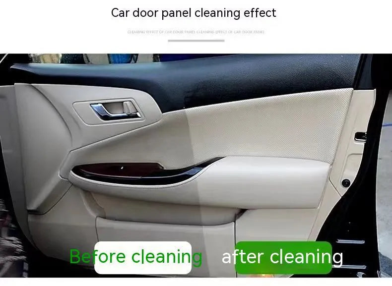 Wash-free fabric roof foam decontamination cleaner bottle with towel and sponge wipes for car interior cleaning