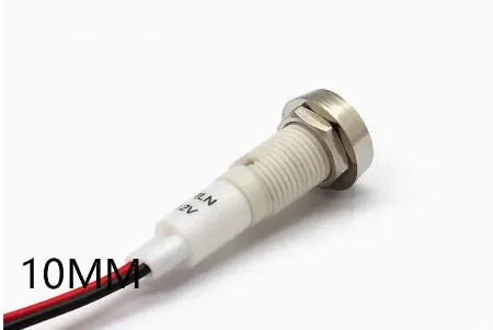 10mm stainless steel edge indicator light with wire in five colour options