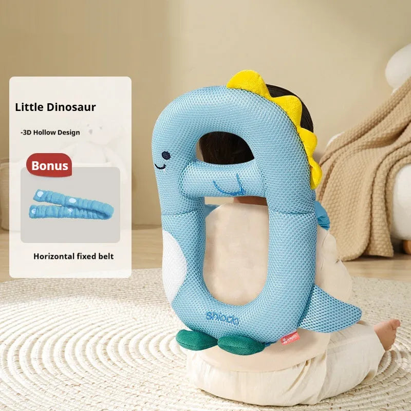 Cartoon baby anti-collision pillow in Little Dinosaur design for toddler fall protection.