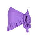 Women's single-shoulder suspender tube top one-piece swimsuit in solid colour with high-waist design