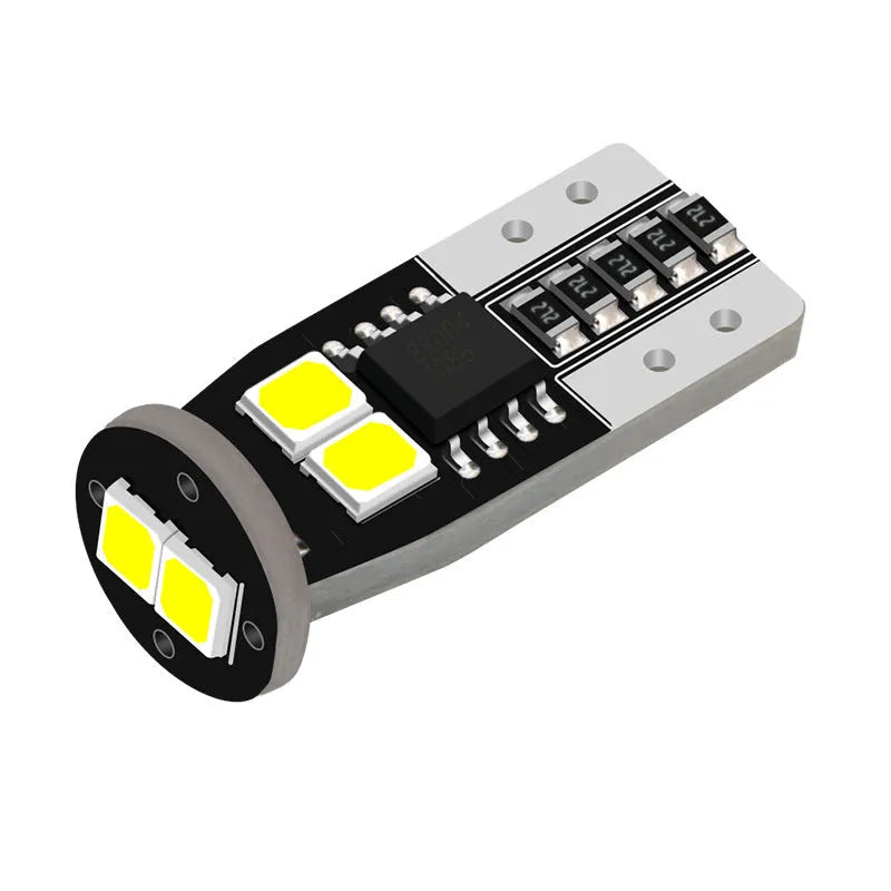 Small 10mm diameter car licence plate reading light with white LED illumination