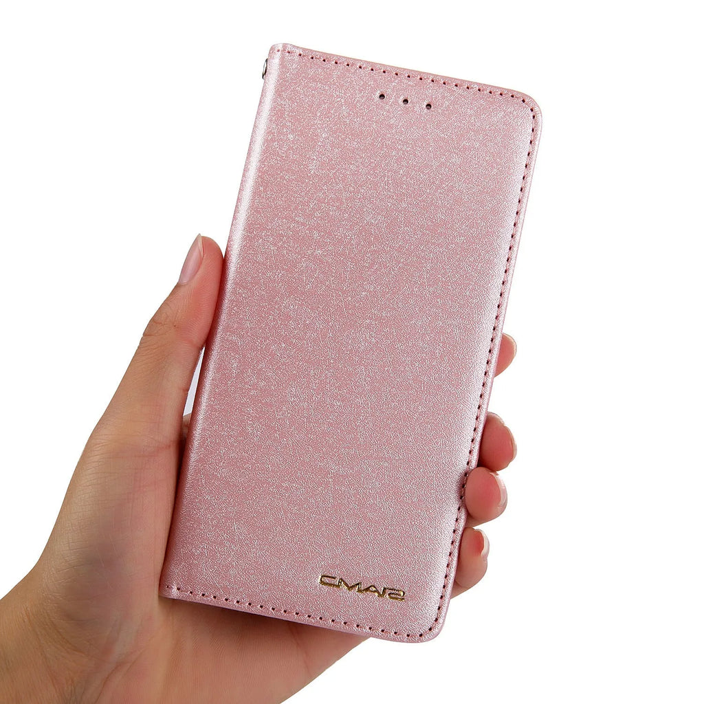 PU leather flip phone case with card holder slot for Apple iPhone
