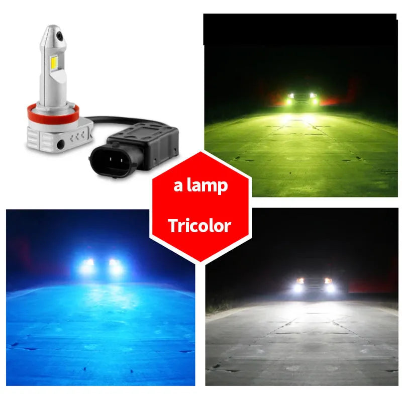 Aluminium housing LED fog lamp bulb for universal car and motorcycle fitment in H8 H11 9005 formats
