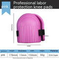 Pair of coloured EVA foam kneepads for work, shown with approximate 11mm thickness scale.