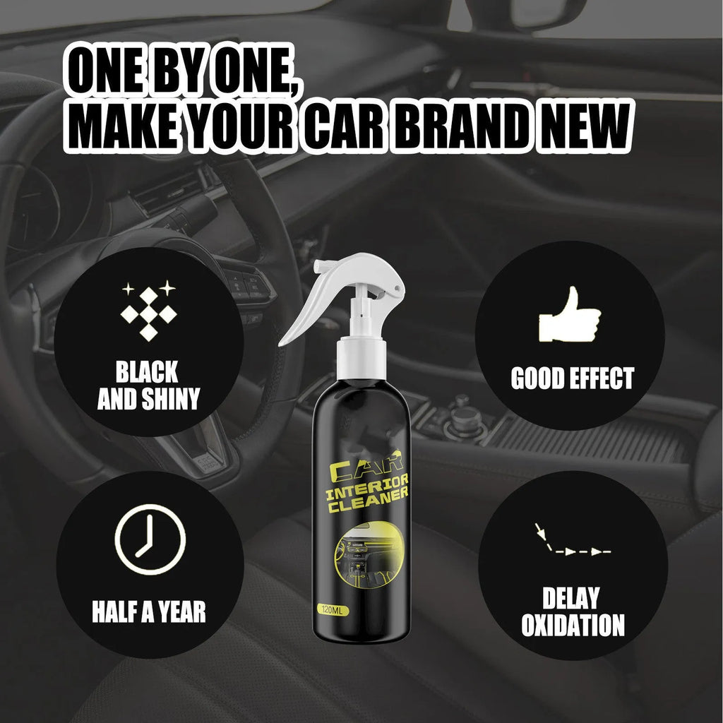 120ml car interior cleaner bottle for leather and plastic dashboard surfaces