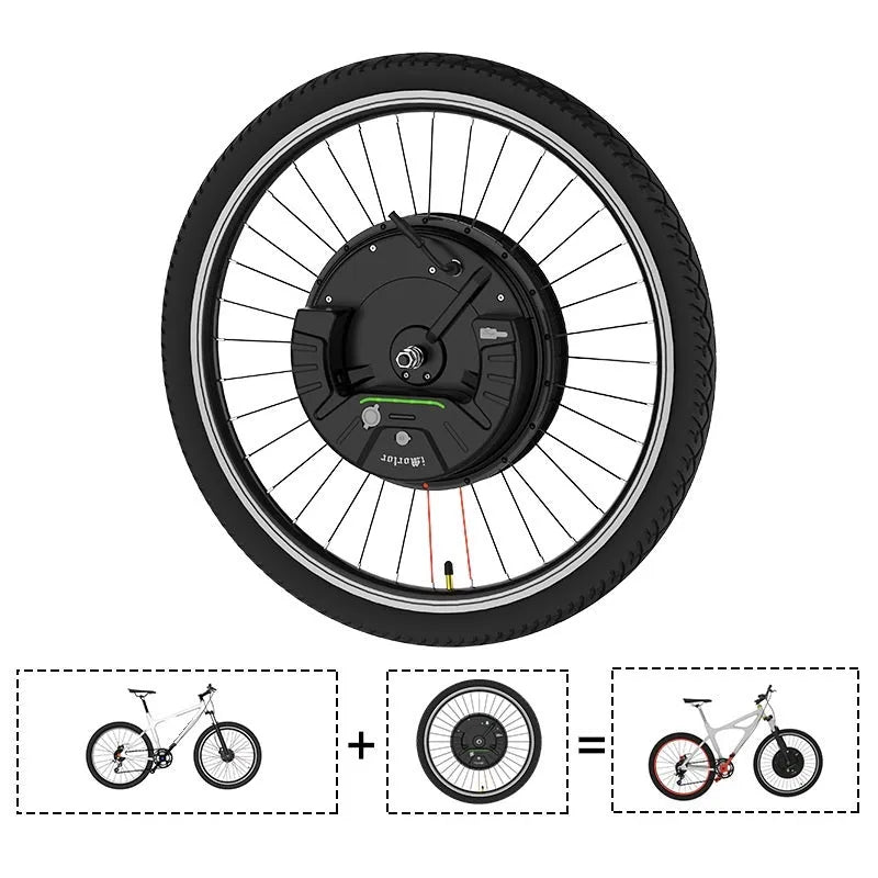 Imotor 3.0 black alloy hub motor conversion wheel for electric mountain bike