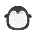 Cartoon penguin and polar bear USB rechargeable electric hand warmer showing dimensions