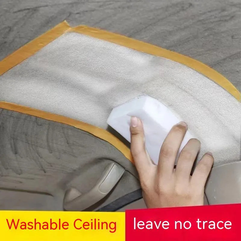 Wash-free fabric roof foam decontamination cleaner bottle with towel and sponge wipes for car interior cleaning