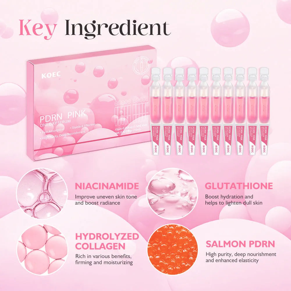 KOEC powder polypeptide disposable moisturising essence sheets 10 pack with individual 1.5ml capacity