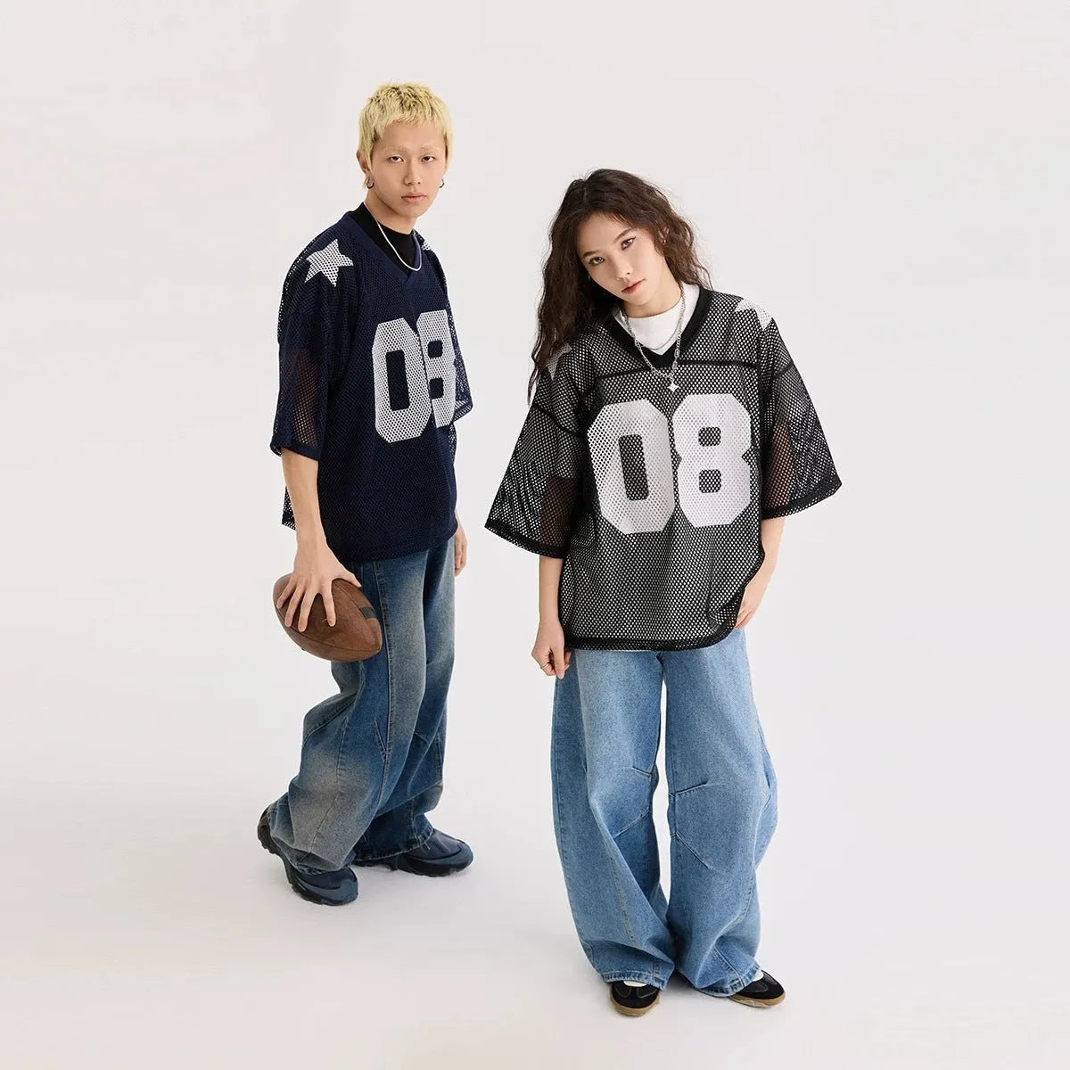 Black letters print half sleeve shirt loose pullover style casual top