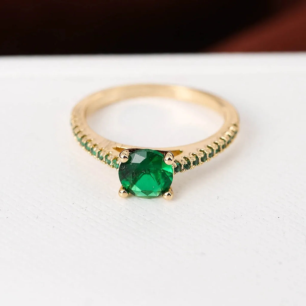 Copper geometric hexagon ring with electroplated finish in various colour options.
