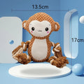 Lion and monkey stuffed squeaky dog toys bundle with plush fabric for medium and large breed dogs