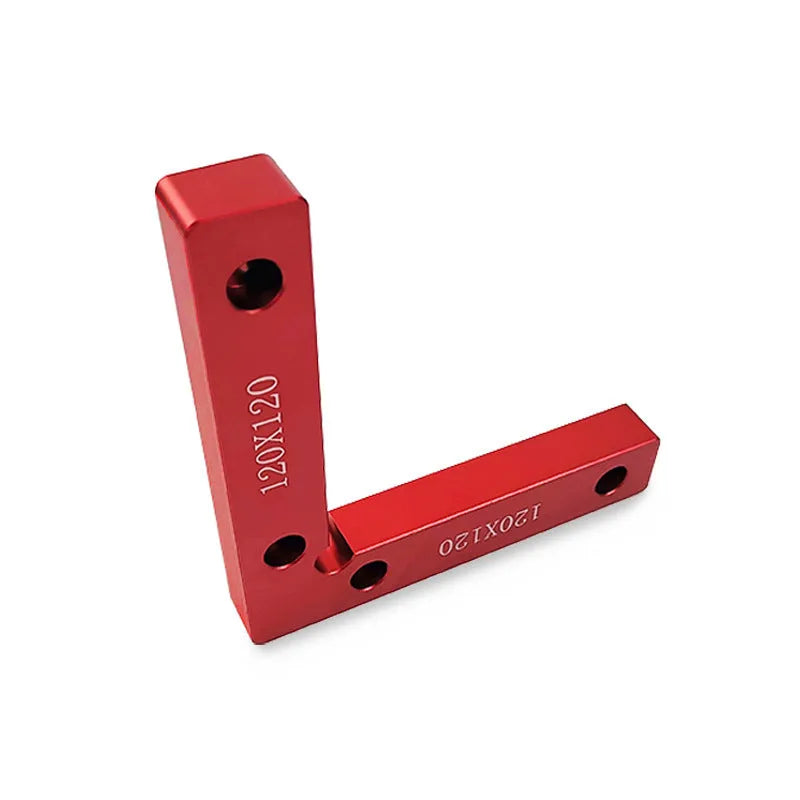 Aluminium alloy right angle woodworking positioning block with measurement scales