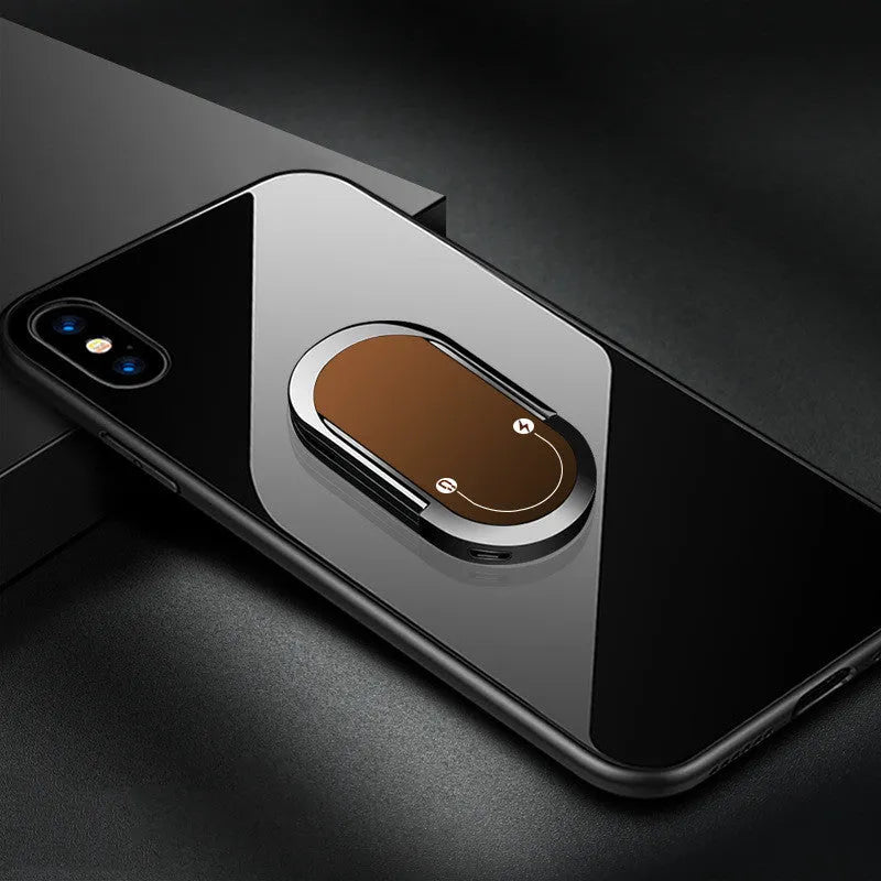 2 in 1 USB plasma lighter and mobile phone holder in aluminium alloy, black ice colour, with ring buckle and USB charging cable