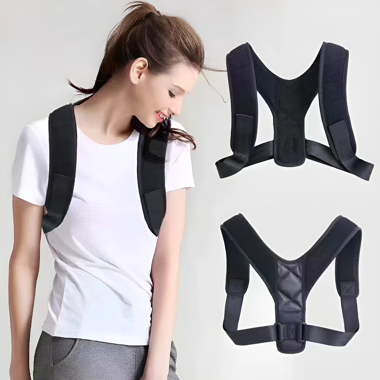 Babaka nylon sitting posture correction belt for back support and anti-humpback posture improvement