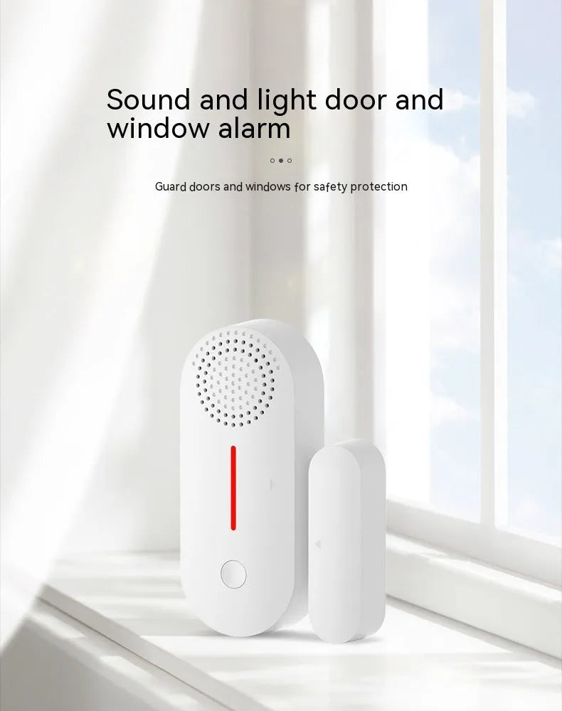 WiFi door magnetic sensor alarm for smart home security with acousto-optic alert
