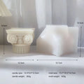 Silicone Roman pillar column mould for candles and baking with irregular shape