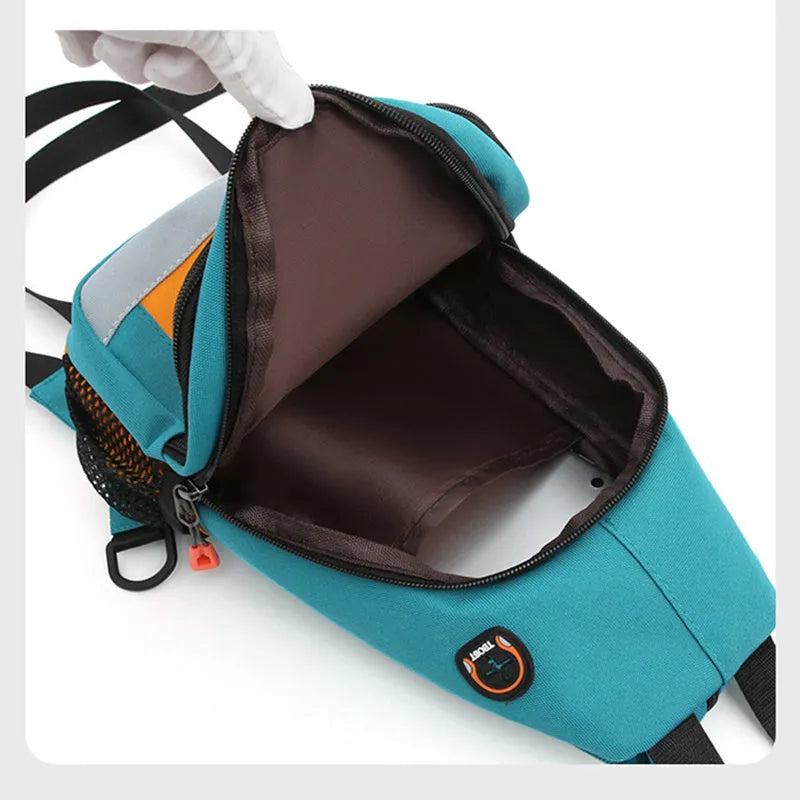 Women's multifunctional sports backpack shoulder bag in Oxford cloth with USB design, medium vertical square shape, 11-inch compartment.