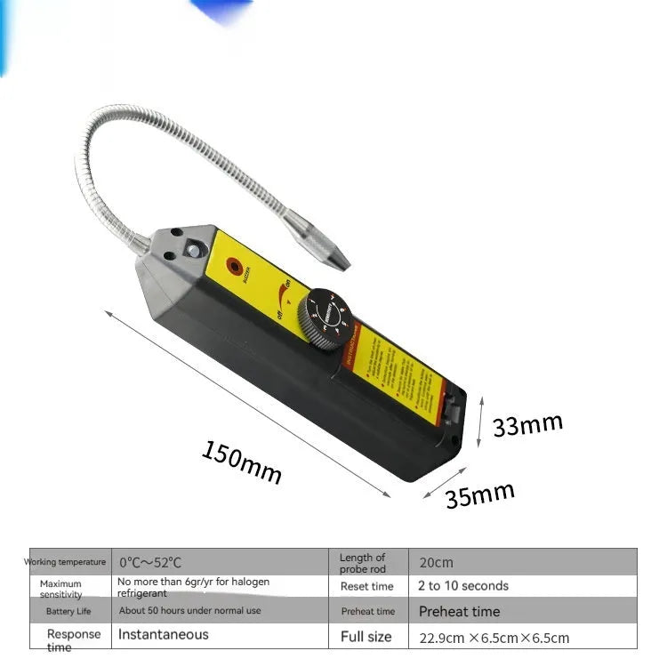 WJL-6000 halogen electronic leak detector with extended 20cm probe for car air conditioning systems
