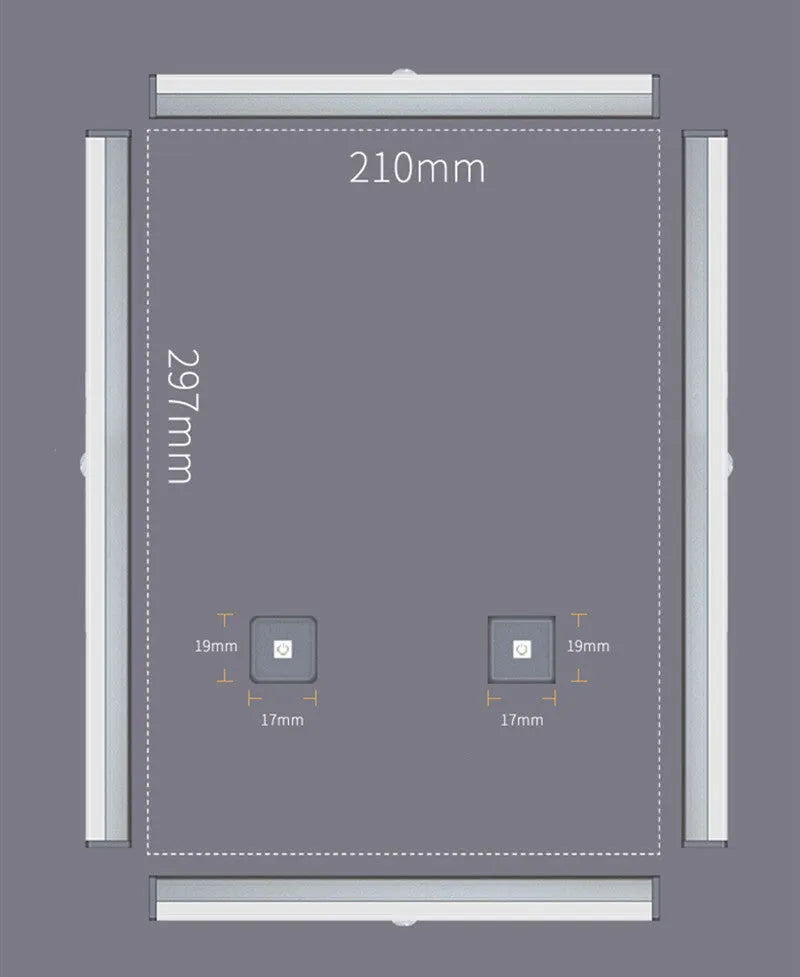 Magnetic LED closet light with motion sensor and aluminium shell shown mounted inside wardrobe