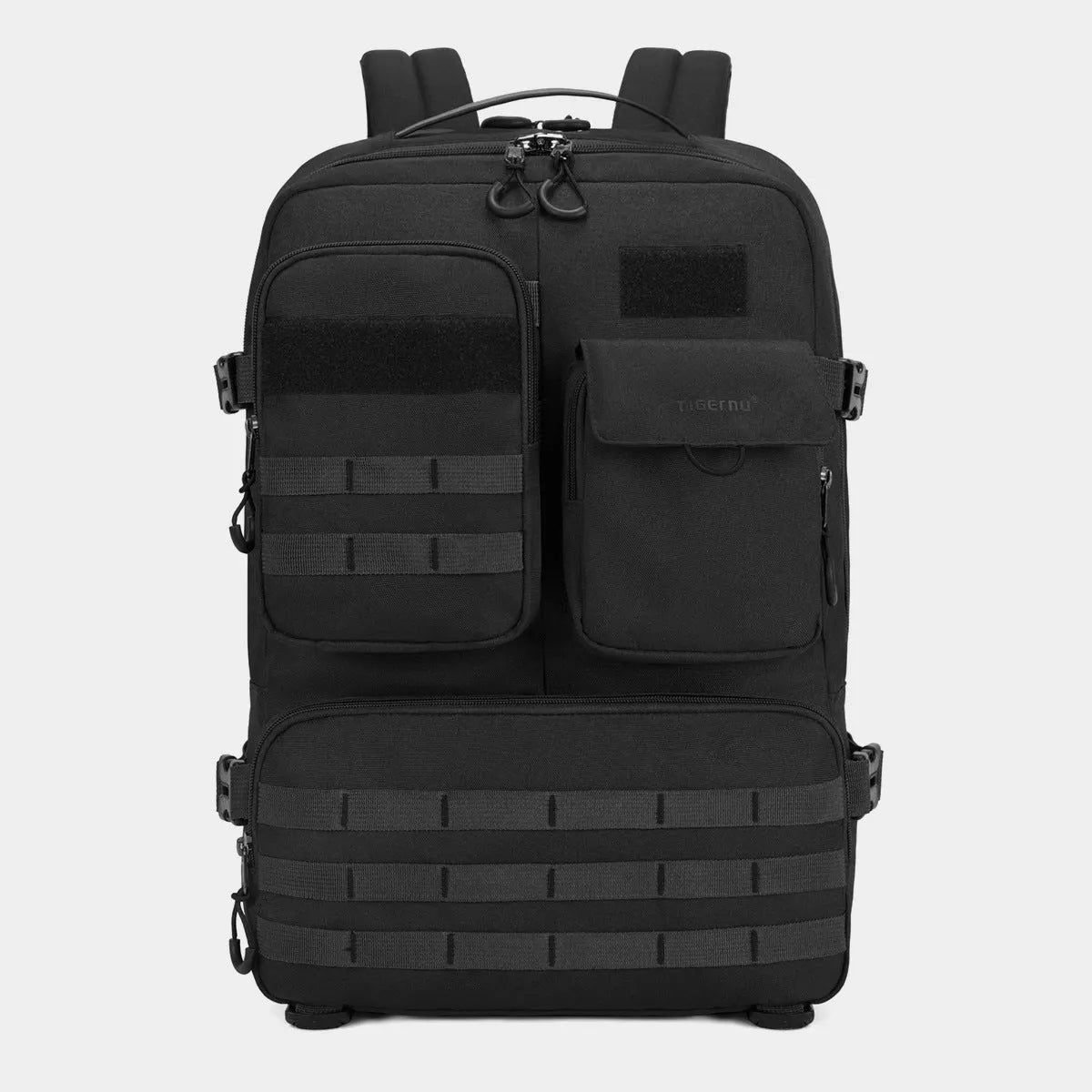 Army Green tactical backpack with waterproof nylon construction and 17 inch size