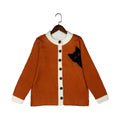 Printed long sleeve top with digital picture design, polyester fabric, sizes S to 5XL