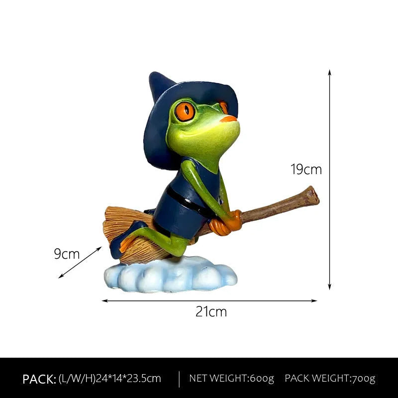 European style Magic Yoga Frog ornament made of plastic and resin in RDW123 colour.