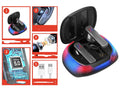 Hall Flashing wireless in-ear gaming headset in black or white colour with Type-C cable.