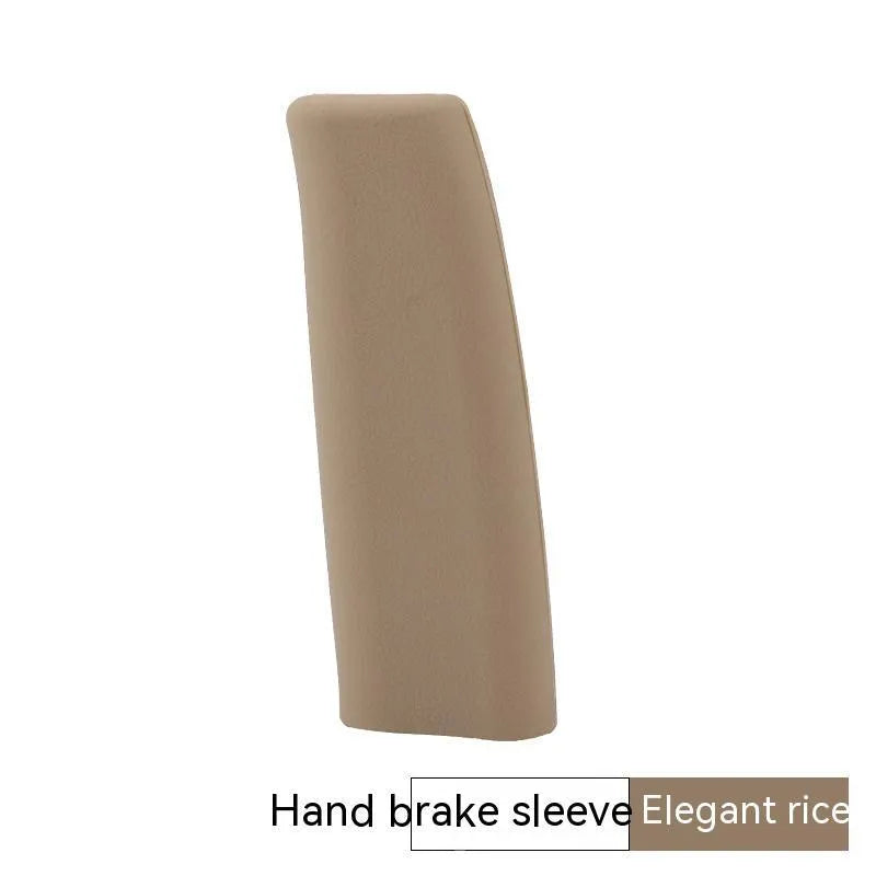 Universal silicone handbrake sleeve for cars in black, grey, beige, red, and blue colour options