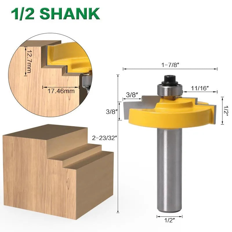 Door and window step knife router cutter with 8mm round shank and carbide tip