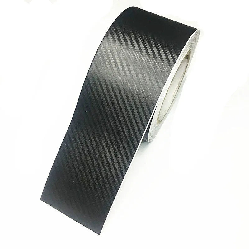 Matte 3D carbon fibre protective roll for car door sills in various widths.