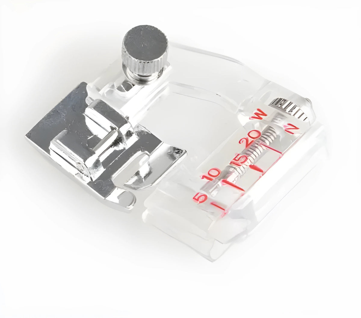 CIASSTHREE adjustable bias binder presser foot for domestic sewing machines, showing plastic and alloy construction.