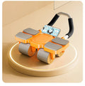 Automatic rebound abdominal exercise wheel with four wheels in blue colour