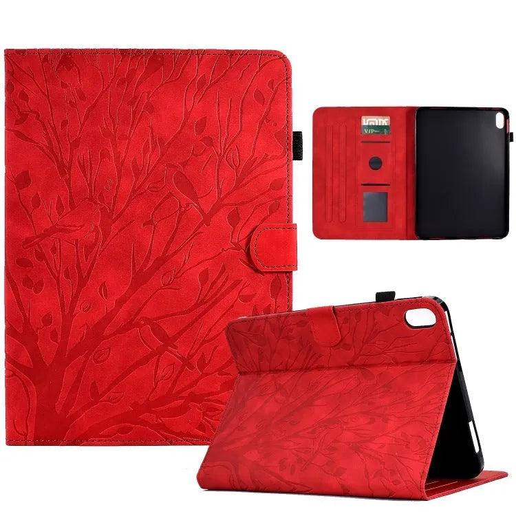 Imitation leather tablet protective case in multiple colours with a built-in bracket stand.