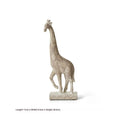 Wood colour synthetic resin giraffe sculpture ornament, 30.5 cm tall.