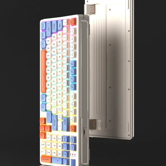 USB luminous desktop keyboard with backlit keys and long cable in one of four colour options