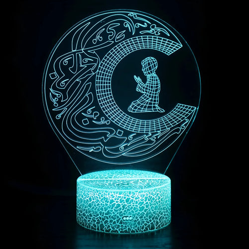 3D cartoon style LED night lamp with black touch base and remote control