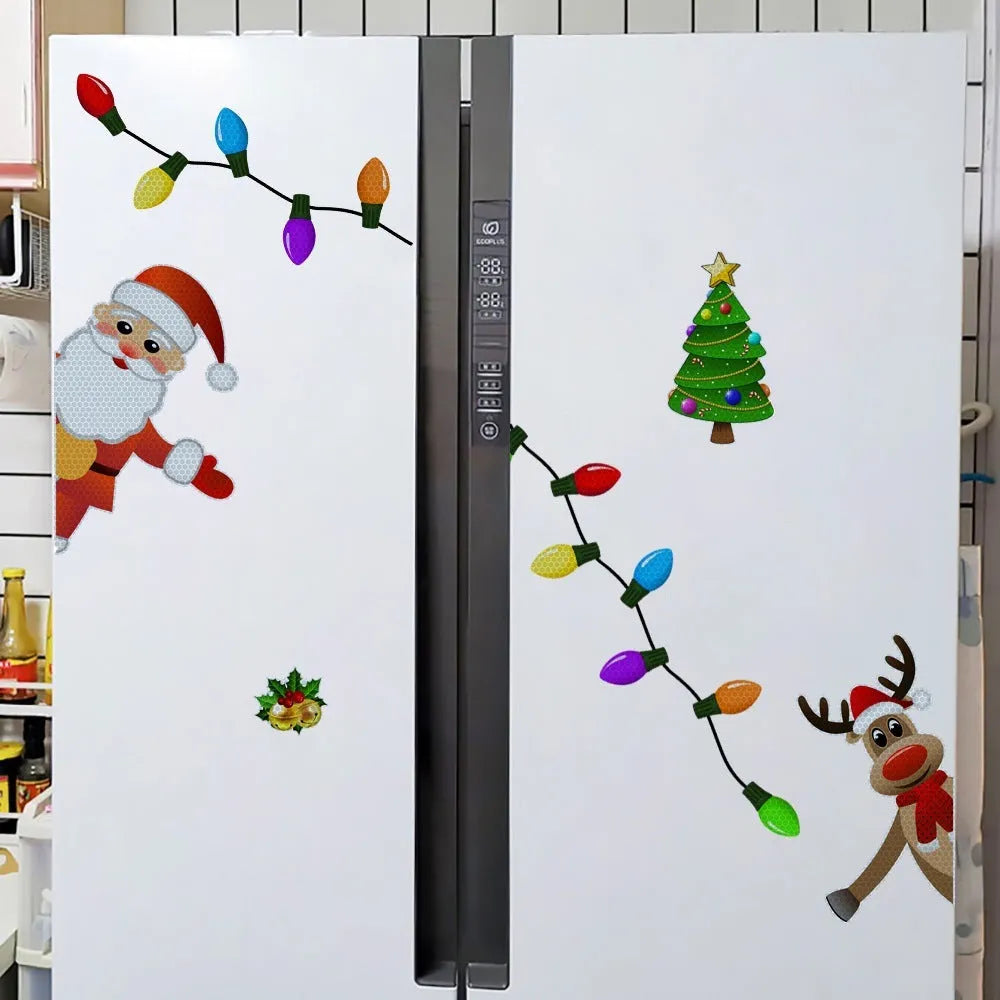 Christmas elk reflective magnetic car decoration sticker with cartoon design