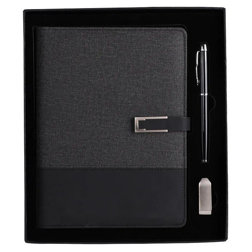 A5 soft leather notebook in business brown colour with pu cover and wood-free paper pages