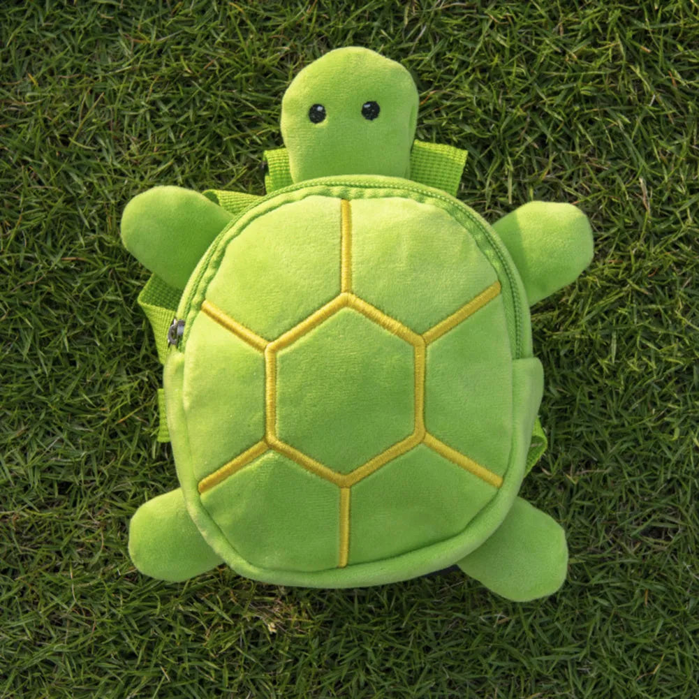 Cartoon turtle shape dog backpack harness vest in velvet material with no-pull design and self carrier function