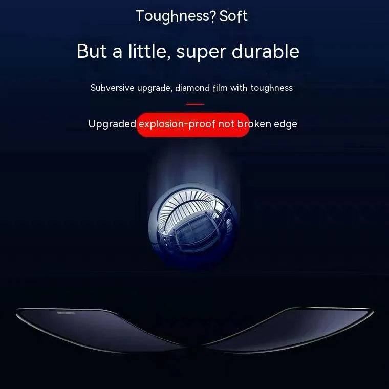 iPhone tempered glass privacy screen protector showing anti-peep, blue light, and dustproof variants