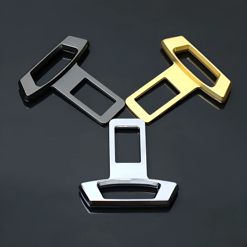 Metal car audio silencer insert in matte black, gold, and silver colour options.
